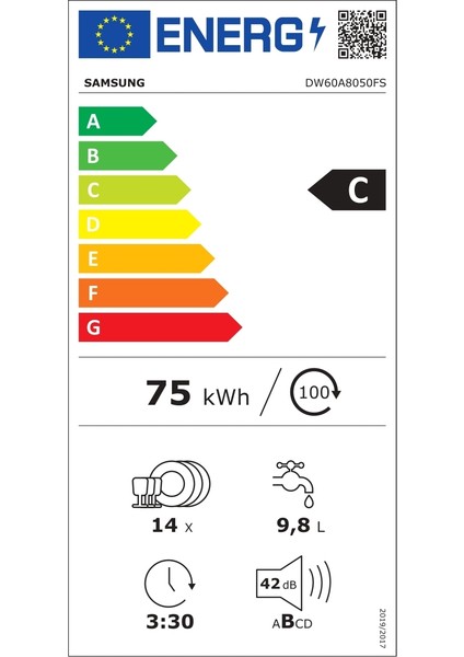 Samsung DW60A8050FS 8 Programlı Bulaşık Makinesi