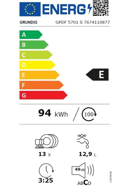Grundig Gpdf 5701 S 5 Programlı Bulaşık Makinesi