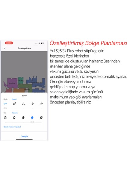 Yui S7 Nomopzone Özellikli Akıllı Robot Vacuum & Mop Süpürge Beyaz(Yui Türkiye Garantili)