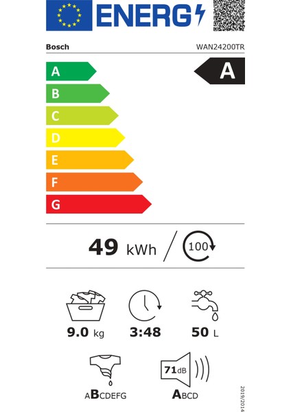 Bosch WAN24200TR 9 kg 1200 Devir Çamaşır Makinesi