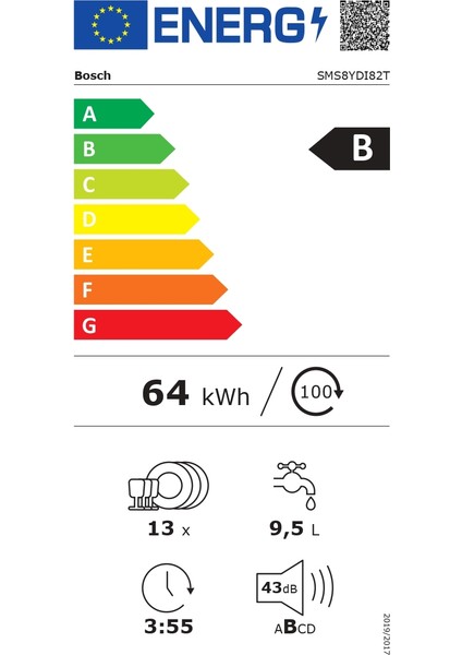 Bosch SMS8YDI82T Serie 8 Solo Bulaşık Makinesi