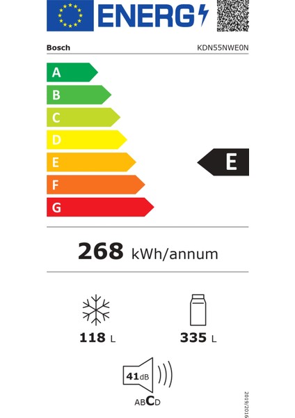 Bosch KDN55NWE0N 453 Lt No-Frost Buzdolabı