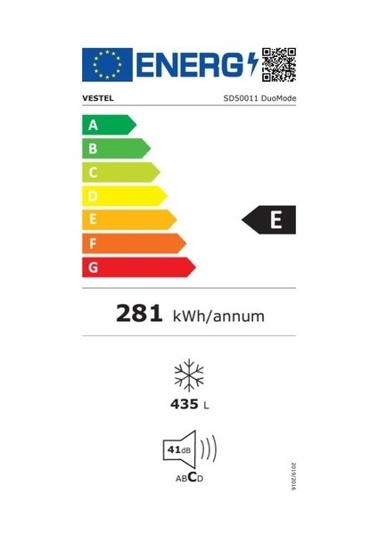 Vestel SD50011 Duomode E Enerji Sınıfı Sandık Tipi Derin Dondurucu