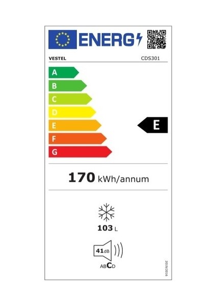 Vestel CDS301 103 lt E Enerji Sınıfı Çekmeceli Dikey Derin Dondurucu