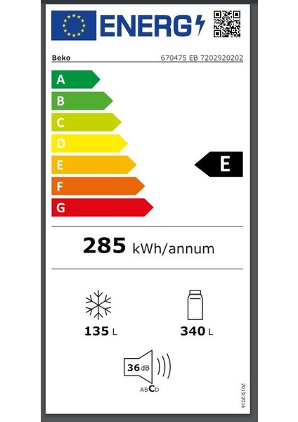 Beko 670475 EB No Frost Buzdolabı