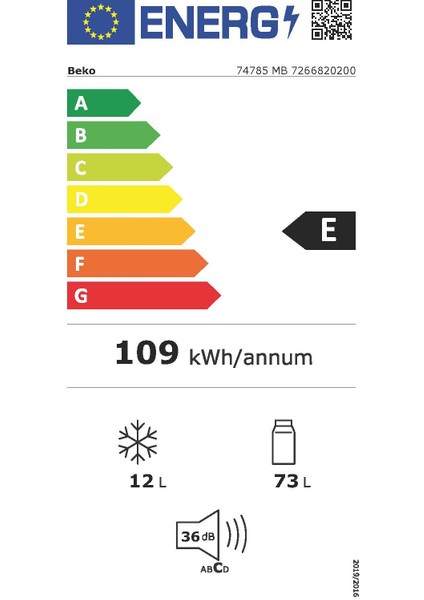Beko 74785 MB Mini Buzdolabı