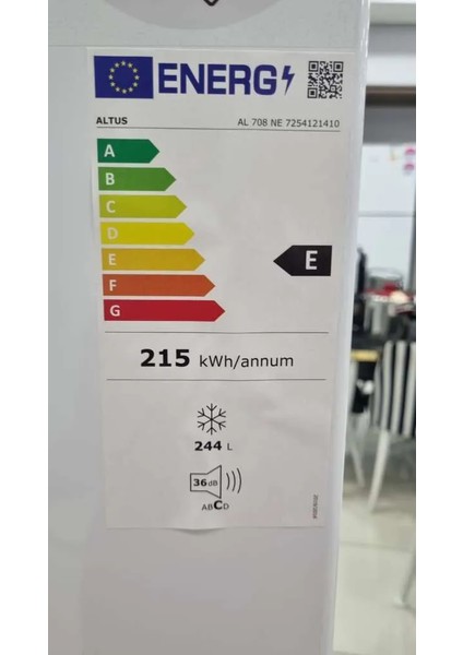 Altus AL708 Ne E Enerji Yeni 7 Çekmeceli Statik Derindondurucu