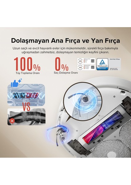 Roborock Qrevo Curv Akıllı Robot Süpürge Beyaz