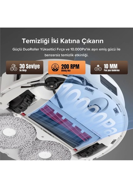 Roborock Q Revo Master Çöp Istasyonlu Akıllı Robot Süpürge - Beyaz