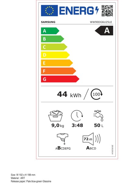Samsung WW90DG6U25LEAH A Enerji Sınıfı 9 kg 1400 Devir Beyaz Çamaşır Makinesi
