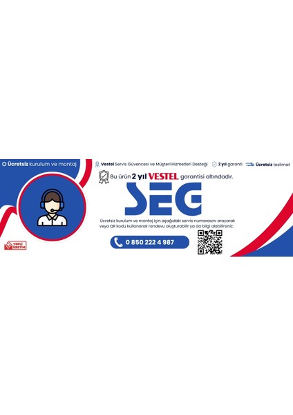 SEG Sbm 3021 W 3 Programlı Bulaşık Makinesi