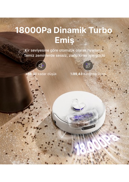 Narwal Freo Z10 Ultra Akıllı Robot Süpürge Gümüş,18.000PA Emiş Gücü