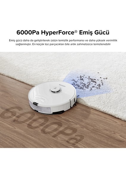 Roborock S8 Sonic Mopping Akıllı Robot Süpürge S8 Beyaz