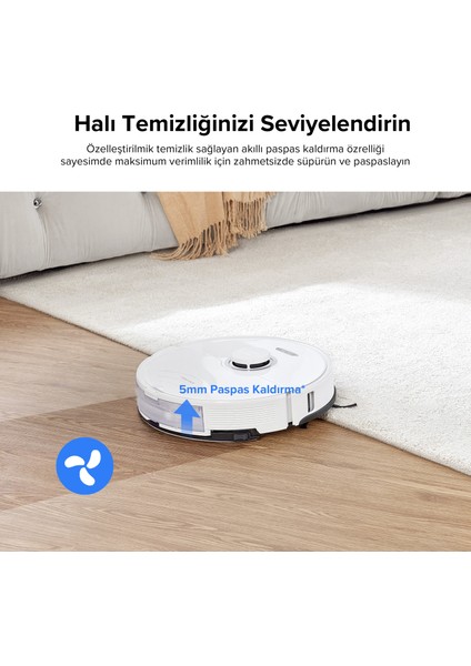 Roborock S8 Sonic Mopping Akıllı Robot Süpürge S8 Beyaz