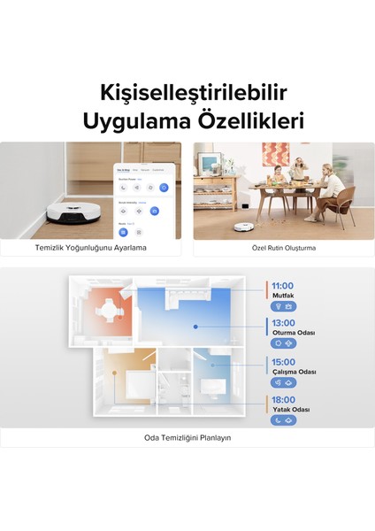 Roborock S8 Sonic Mopping Akıllı Robot Süpürge S8 Beyaz