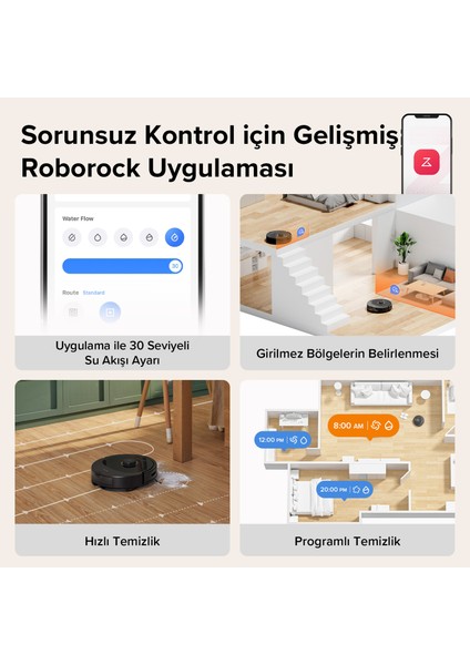 Roborock Vacuum Cleanner Q8 Max Robot Süpürge Siyah