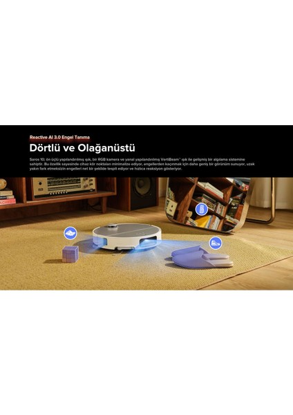 Roborock Saros 10 Akıllı Robot Süpürge